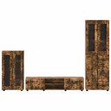 TV Cabinet Set FLORIN 3 pcs Smoked Oak Engineered Wood 3397979