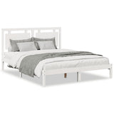 Extra Long Bed Frame without Mattress White 160x210 cm Solid Wood 3309190