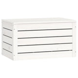 Storage Box White 59.5x36.5x33 cm Solid Wood Pine 823615
