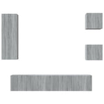 ZNTS 5 Piece TV Cabinet Set Grey Sonoma Engineered Wood 3114444