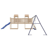 Outdoor Playset Pine Wood Colour with Blue 3155882