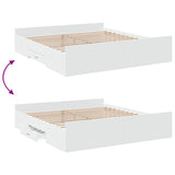 Bed Frame with Drawers without Mattress White 180x200 cm Super King 3280272
