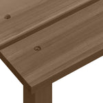 Garden Adirondack Chair with Table Solid Fir Wood Brown 315921