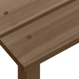 Garden Adirondack Chair with Table Solid Fir Wood Brown 315921