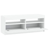 LED TV Cabinet White Engineered Wood 897865