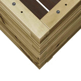 Garden Planter 60x60x72 cm Impregnated Wood Pine 3282618