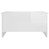 Coffee Table High Gloss White 80x55.5x41.5 cm Engineered Wood 809680