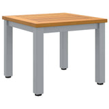 Outdoor Table Natural and Grey 45 x 45 x 38 cm 4010619