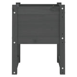Planters 2 pcs Grey 40x40x52.5 cm Solid Wood Pine 822112