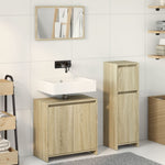 ZNTS 3 Piece Bathroom Furniture Set Sonoma Oak Engineered Wood 3324973