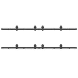 Sliding Door Hardware Kit 366 cm Steel Black 3295801