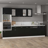 Hanging Glass Cabinet Lyon Black 80x31x60 cm Engineered Wood 802530