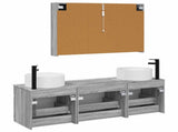 Bathroom Cabinet Set 4 pcs Grey Sonoma 103.5 x 15.5 x 70 cm 3406668