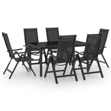 Dining Set Anthracite Aluminium Medium Adjustable Armrests 3070637