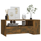 Coffee Table Smoked Oak 102x55x42 cm Engineered Wood 816934
