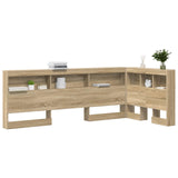 Storage Headboard with Shelf Sonoma Oak 100 cm Engineered Wood 3335463