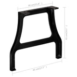 Coffee Table Legs 2 pcs A-Frame Cast Iron 245421
