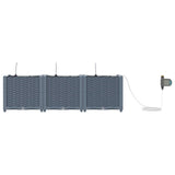 Garden Planter 3 pcs LiGht Grey 120 x 40 x 37.5 cm PP 42002892