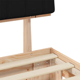 Bed Frame with Upholstered Headboard Black 100 x 200 cm 877511