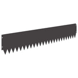 Lawn Edging 10 pcs 103 x 20 cm Steel Black 8008469