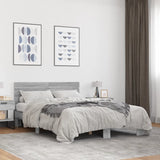 Bed Frame without Mattress Grey Sonoma 140x200 cm 3280150