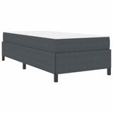 Bed Frame with Mattress Dark Grey 90 x 200 cm Fabric 3399101
