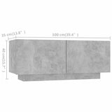 TV Cabinet with LED Lights Concrete Grey 180x35x40 cm 3081901