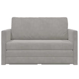 Folding Sofa Bed Light Grey 124 x 71 x 78 cm Velvet 42030515