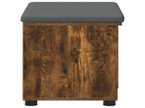 Hall Bench with Cushion with Shelf Smoked Oak 60 x 38 x 46 cm 891500