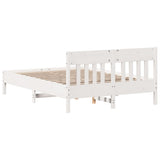 Bed Frame without Mattress White 160x200 cm Solid Wood Pine 3216207