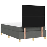 Box Spring Bed with Headboard Dark grey 120 x 200 cm Fabric 3339687
