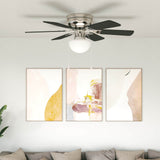 Ceiling Fan with Light 82 cm Black 42035662