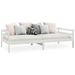 Day Bed without Mattress White Solid Wood Pine 90x200cm 806931
