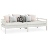 Day Bed without Mattress White Solid Wood Pine 90x200cm 806931