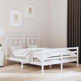Bed Frame without Mattress White 160x200 cm Solid Wood 3105326