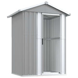 Garden Shed Grey 126x97,5x177 cm Galvanised Steel 316234