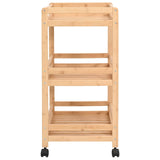 Kitchen Trolley with Wheels Natural 46 x 38 x 76 cm Bamboo 42028297