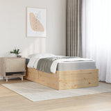 Bed with Mattress 100x200 cm Solid Wood Pine 3281940