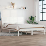 Bed Frame White Solid pine wood Double Classic/Traditional 3104134