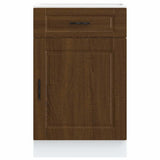 Kitchen Base Cabinet "Porto" Brown Oak Engineered Wood 853964