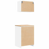 ZNTS Garage Cabinets 2 pcs White Engineered Wood 3328305