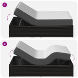 Electric Adjustable Bed Frame Black 190 x 90 x 33.5 cm Steel 42037329