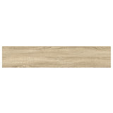 Floating Wall Shelves 4 pcs Oak and White 120x23.5x3.8 cm MDF 326587