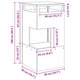 Fire Pit Black 50 x 50 x 100 cm Steel 858932