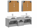 Bathroom Furniture Set 5 pcs Grey Sonoma 3406812
