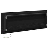 LED Bathroom Mirror Black Oak 100 x 8.5 x 37 cm Glass 862548