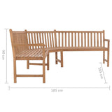 Corner Bench Natural Teak Teak wood Large Durable Corner Bench 316625