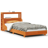 Bed Frame without Mattress Wax Brown 90x190 cm Single Solid Wood Pine 3306443