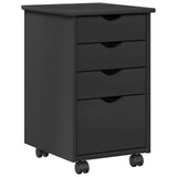 Desk Cabinet Set 2 pcs Grey Solid Pine Wood 3438767