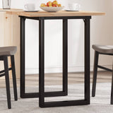 Dining Table O-Frame 60x60x75.5 cm Solid Wood Pine and Steel 3282736